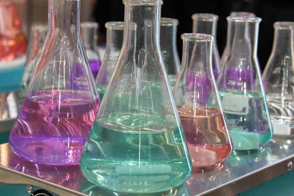 Colorful Flasks Laboratory Stock Picture