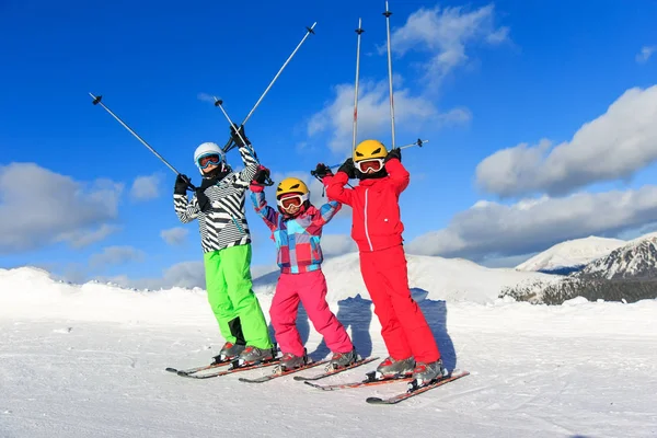 Girls Snow Ski — Stock Photo, Image
