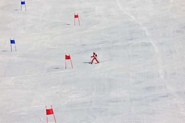 Girl Ski Competition — Stock Photo, Image