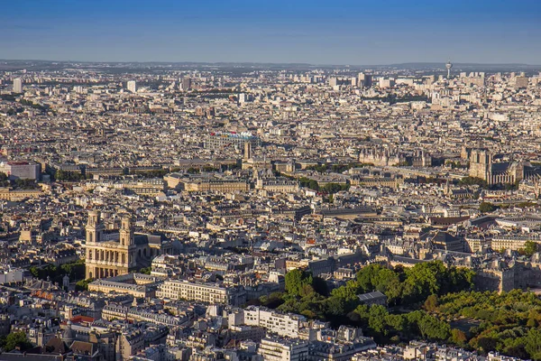 サン・シュルピス教会とパリの空中ビュー — ストック写真