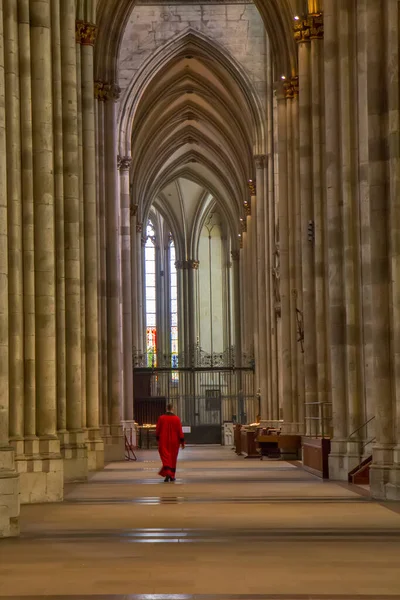 Interiör Katedralen Church Saint Peter Köln Tyskland — Stockfoto