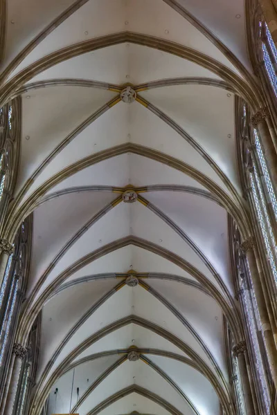 Interieur Van Kathedraal Sint Pieter Keulen Duitsland — Stockfoto