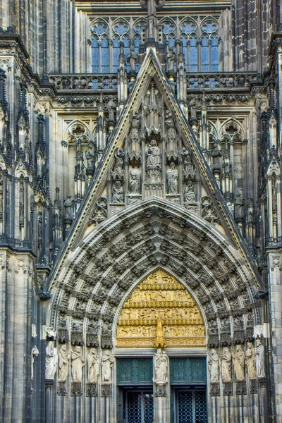 Είσοδος Του Καθεδρικού Ναού Της Κολωνίας Στη Γερμανία — Φωτογραφία Αρχείου