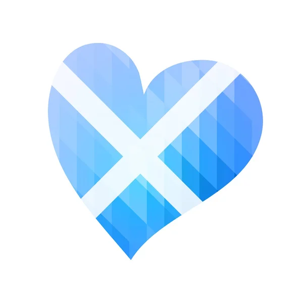 Bandera vectorial de Escocia. Ilustración vectorial para el Día Nacional de Escocia. Bandera escocesa en estilo grunge de moda. Plantilla de diseño para póster, banner, flayer, web greeting, tarjeta de invitación . — Archivo Imágenes Vectoriales