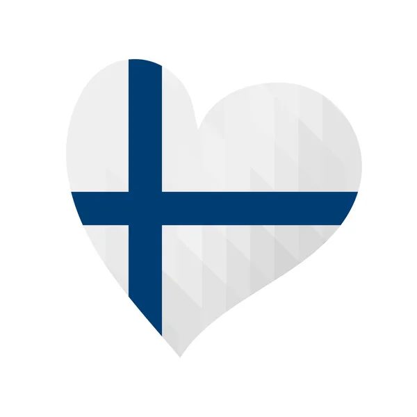 De vlag van de vector van Finlnland. Vectorillustratie voor Finland nationale dag. De vlag van Finland in trendy poly laag stijl. Ontwerpsjabloon voor poster, banner, flayer, web, groet, uitnodigingskaart. — Stockvector