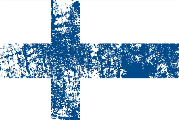 Bandiera vettoriale della Finlandia a colori ufficiali, proporzione corretta . — Vettoriale Stock