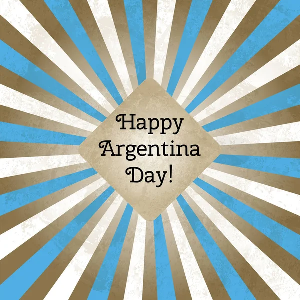 아르헨티나의 하루, 복고풍 스타일 인사말 카드에 대 한 벡터 일러스트. 포스터, 배너, flayer, 인사말, 초대장 서식 파일을 디자인 합니다. 독립 기념일 카드입니다. 아르헨티나 국경일 디자인. — 스톡 벡터