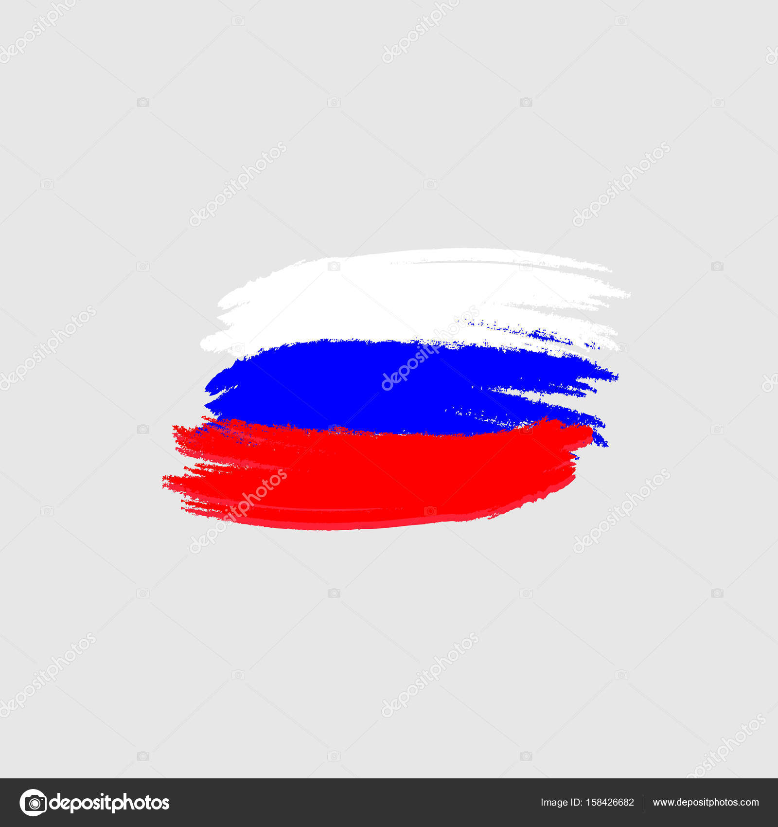 Bandeira vetorial da Rússia. Ilustração vetorial para o Dia