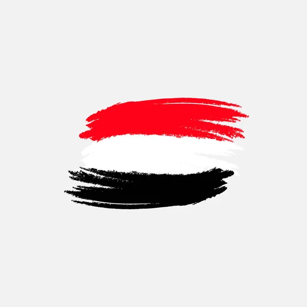 Mısır'ın vektör bayrak. Vektör çizim Egiptian Milli Günü için. Mısır bayrağı trendy grunge tarzı. Poster, afiş, illüstrasyon, web, tebrik, davetiye için tasarım şablonu. — Stok Vektör