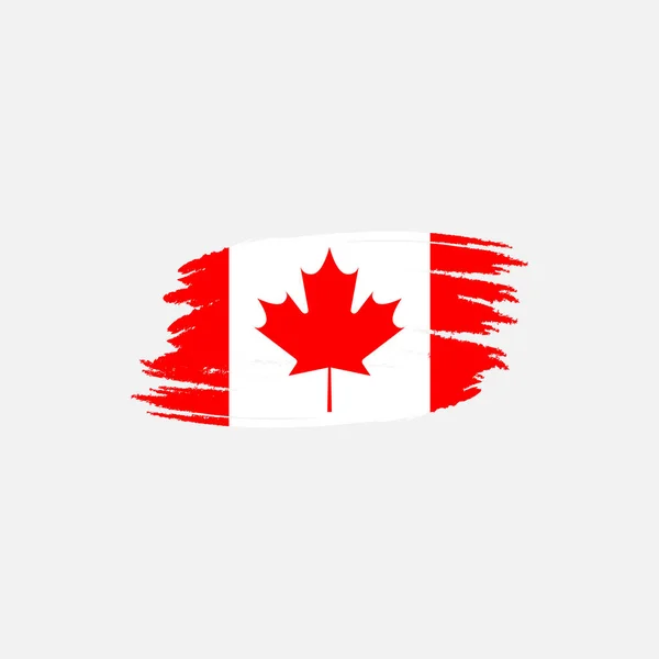 Bandiera vettoriale del Canada. Illustrazione vettoriale per la Giornata nazionale canadese. Bandiera canadese in stile grunge alla moda. Modello di design per poster, banner, flayer, web, saluto, biglietto d'invito . — Vettoriale Stock