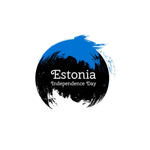 20 8 月爱沙尼亚独立日在 grunge 风格的矢量图。设计海报、 横幅、 心魔、 问候、 邀请卡模板。独立日卡。爱沙尼亚国庆设计. — 图库矢量图片
