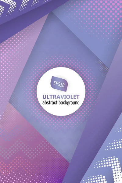 Ultravioletter Vektor abstrakter Hintergrund in der Farbe des Jahres 2018. halftone Designvorlage für Poster, Banner, Flyer, Gruß, Broschüre, Visitenkarte. — Stockvektor
