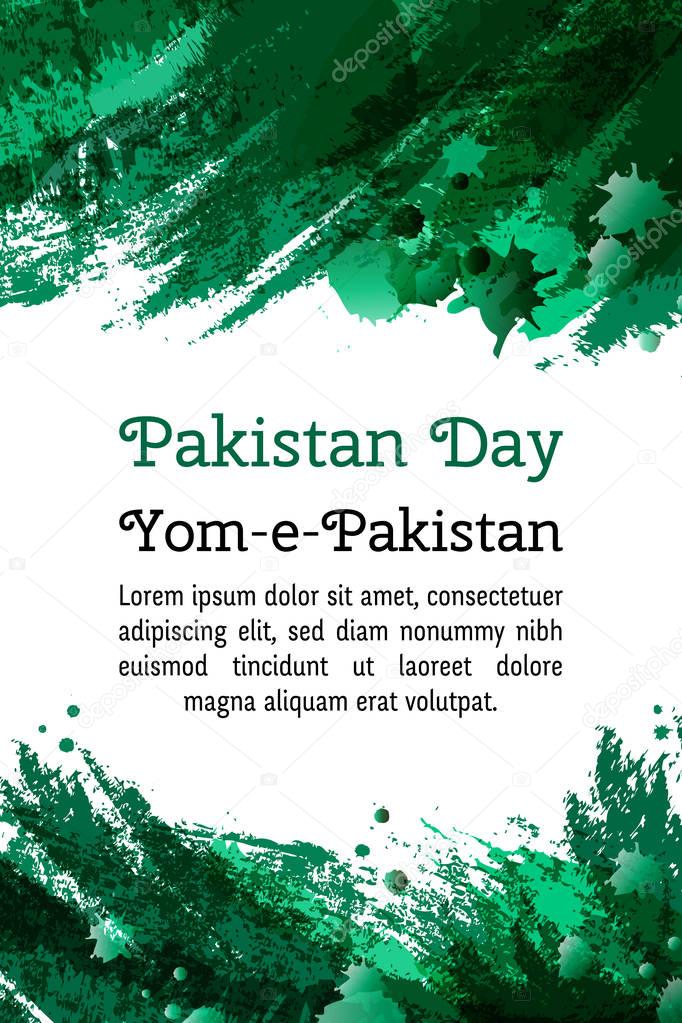 Vector illustration Pakistan National Day, Translation Pakistan