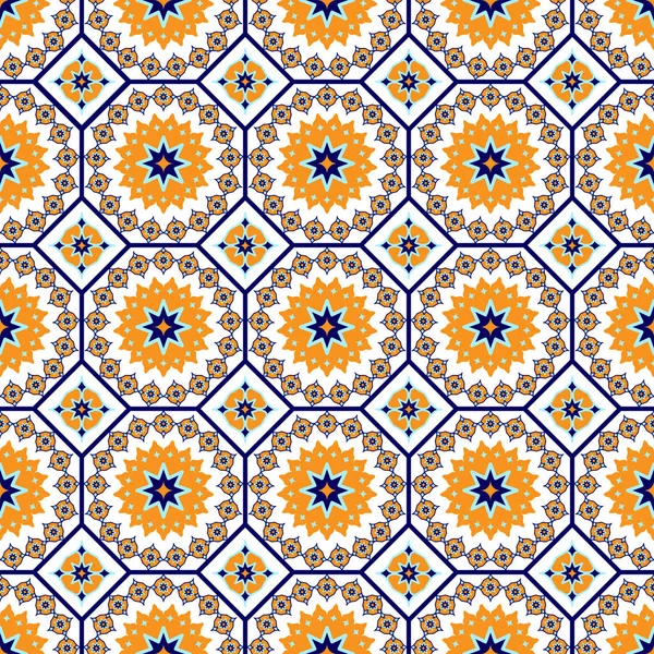 Modèle arabe sans couture vectoriel. Arabesque, Ramazan, salutation, mois heureux Ramadan. Islam sans couture géométrie motif fond oriental style.Ramadan kareem traditionnel ornement.Design modèle salutation — Image vectorielle