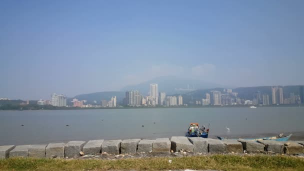 Skyline de Tamsui do distrito de Bali — Vídeo de Stock