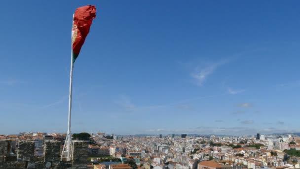 Bandeira nacional de portugal — Vídeo de Stock