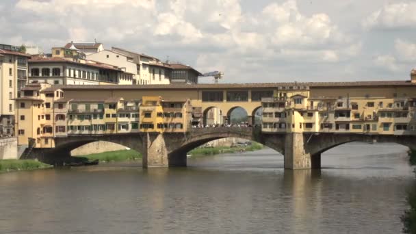 Ancient Ponte Vecchio — Wideo stockowe