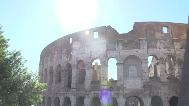 Imágenes traseras del Coliseo — Vídeo de stock