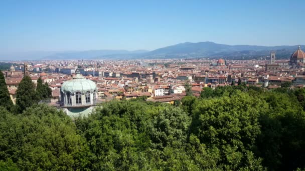 Přehled Florenze od Fort Belvedere — Stock video