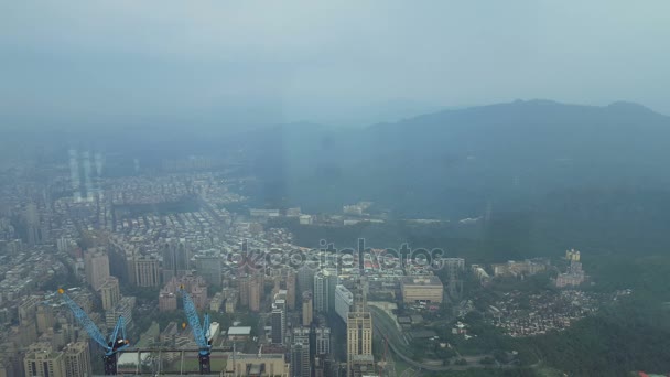 Visa från Taipei 101 byggnad — Stockvideo