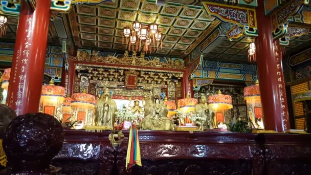 Inre av Zhinan temple — Stockvideo