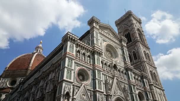 Giotto's Campanile, Florence Kathedraal — Stockvideo