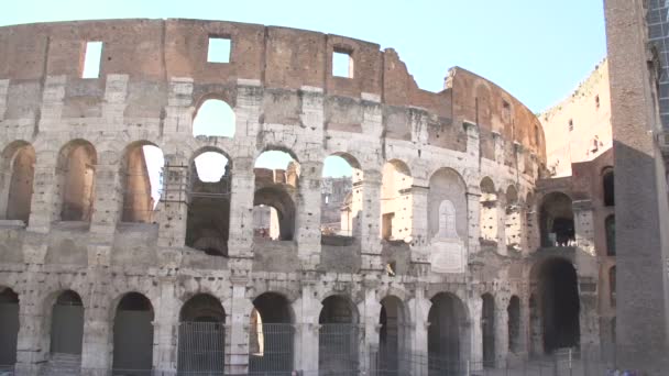 古罗马圆形竞技场的背面镜头 — 图库视频影像