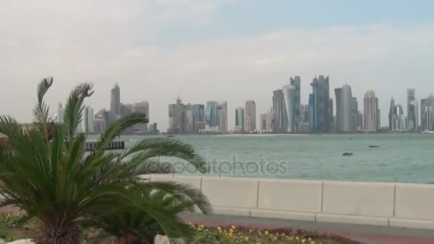 Sky Line of Qatar — Stock Video