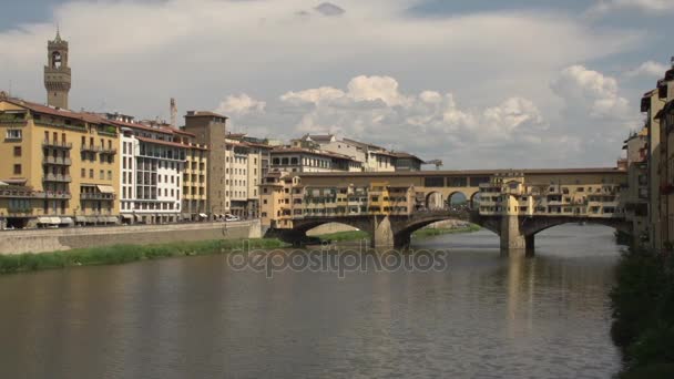 Ancient Ponte Vecchio — Stok video
