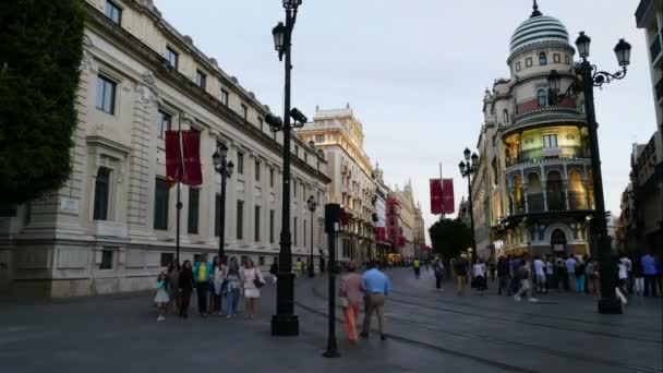 Seville alışveriş sokakları alanında — Stok video