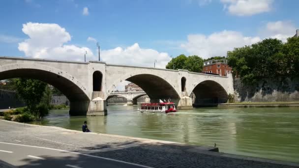 Ponte Principe in Rome — Stockvideo