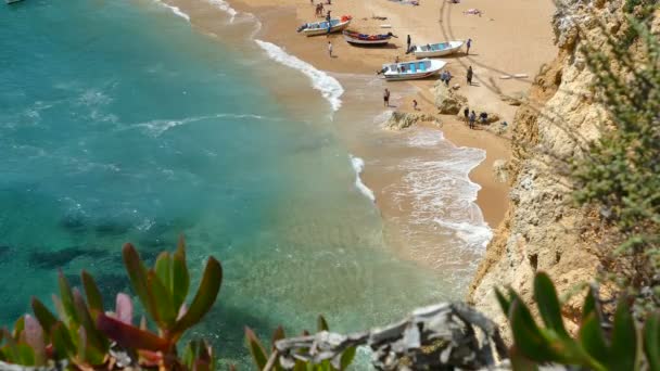 Vista de la playa de Carvoeiro — Vídeo de stock