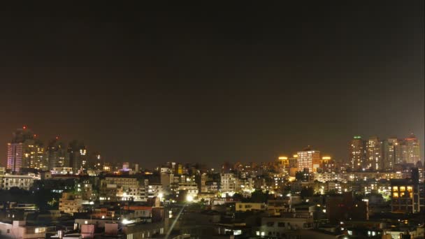 Skyline of Tamsui from high building — Stock Video