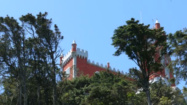 Palácio da Pena visto de baixo — Vídeo de Stock