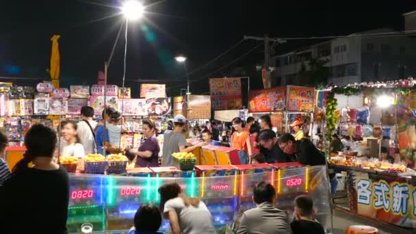 Mercado noturno em Tainan — Vídeo de Stock