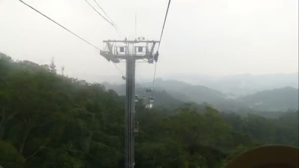 Kabelbaan cabine Taipei — Stockvideo