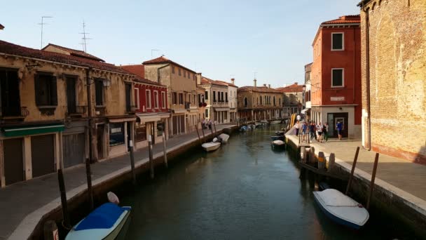 Sokak ve Murano kanalda — Stok video
