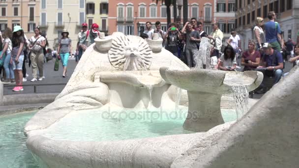 Fontana a gradini spagnoli — Video Stock