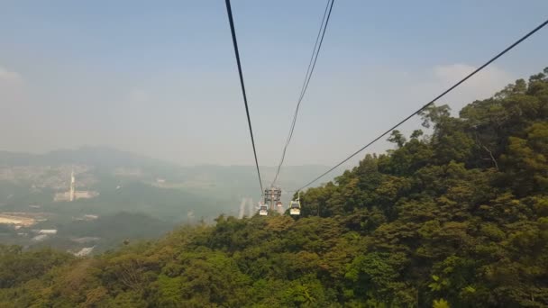 Teleferik kabin Taipei — Stok video