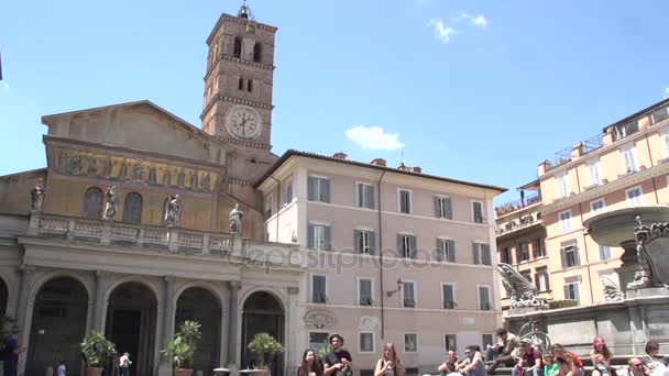 Santa Maria in Trastevere Roma — Vídeos de Stock