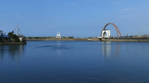 Рибальський горщик рекреаційного човна — стокове відео