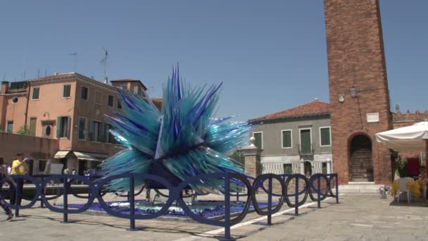 Uhrturm in Murano — Stockvideo