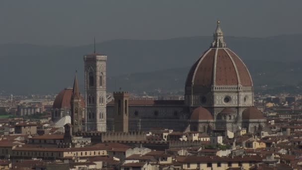 Skyline Florenz von der Piazalle Michelangelo — Stockvideo