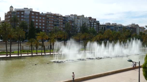 View from Palau de la Musica de Valencia — Stockvideo