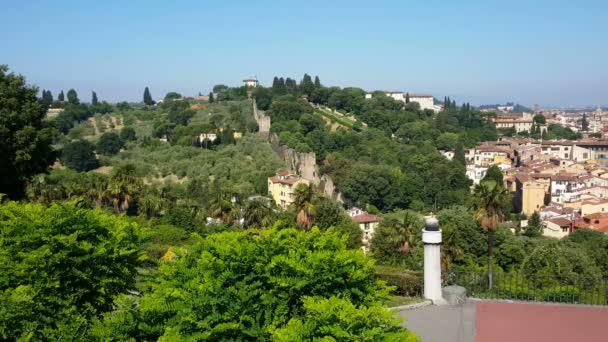 Florenze επισκόπηση από τον Michelangelo τετράγωνο — Αρχείο Βίντεο