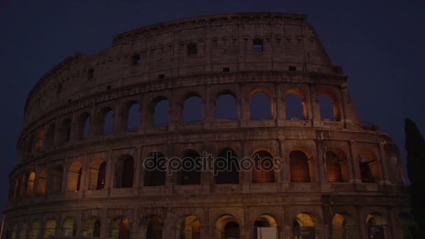 古罗马圆形竞技场的日落时间流逝 — 图库视频影像