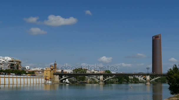 Vista sobre o canal Alfonso XIII — Vídeo de Stock