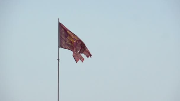 Bandera de Venecia ondeando en el viento — Vídeo de stock