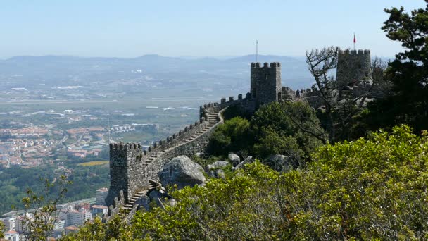 Ancient Castle of the Moors — Stock Video