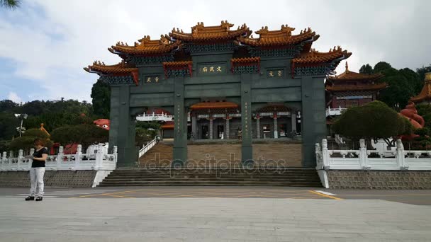 Внешний вид храма Вэньу — стоковое видео